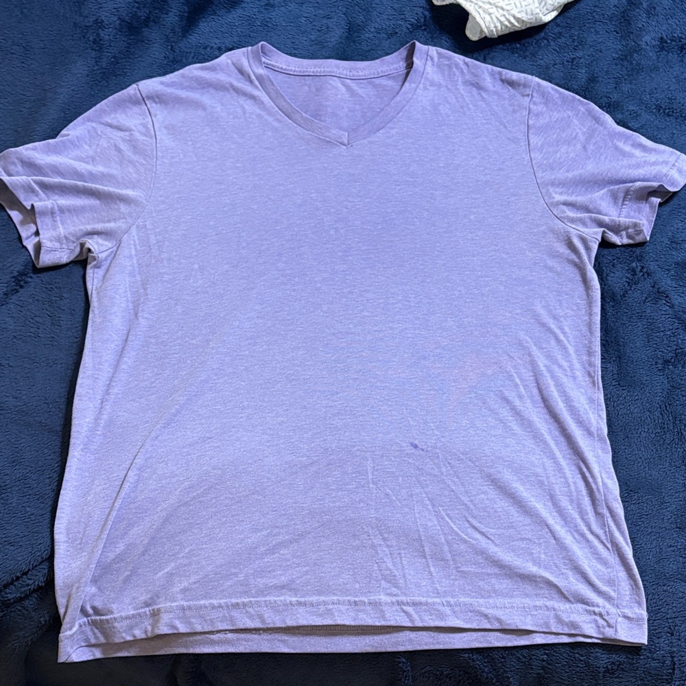 Men's Purple V-Neck T-Shirt